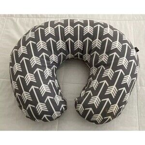 Boppy LUXE Feeding and Infant Support Pillow Gray and White Nursing Baby
